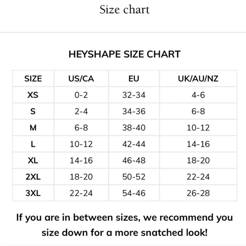 HeyShape Snatched Shapewear Sculpting Bodysuit Sz M Black Hey Shape Straps Snaps